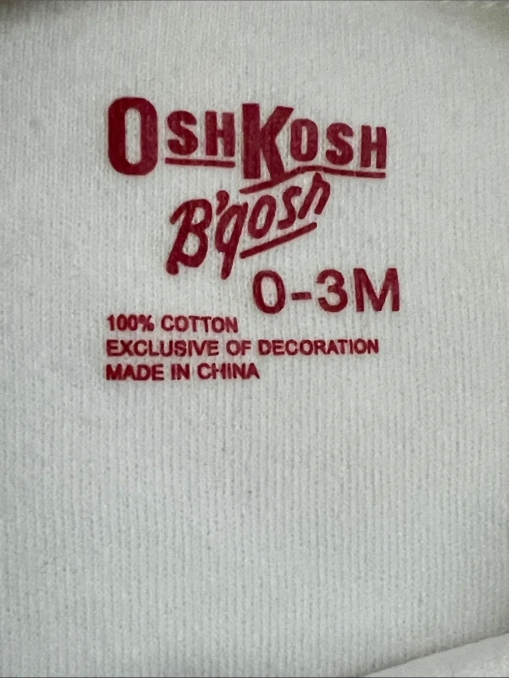 OshKosh B'gosh | White Long-Sleeve Bodysuit with Reindeer Applique Size 0-3M